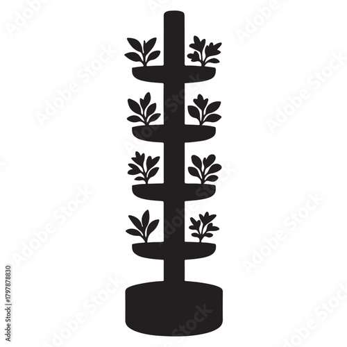 Modern Hydroponic Gardening Setup Graphic