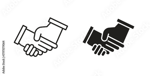 Partner icon with editable stroke and flat vector pack