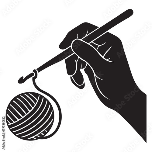 Crocheting Illustration