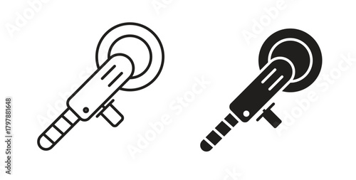 Polisher icon with editable stroke and flat vector pack