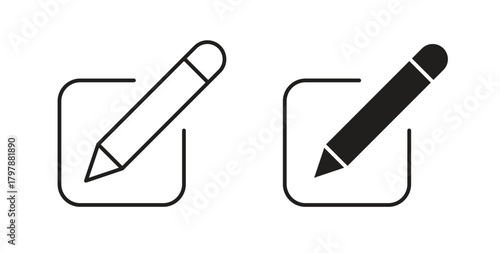 Post icon with editable stroke and flat vector pack