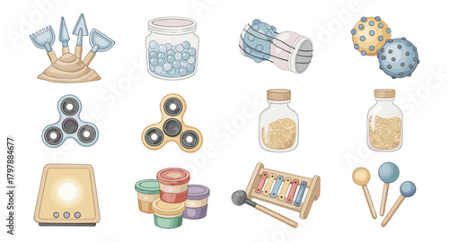 Whimsical montessori tools collection for early learning fun