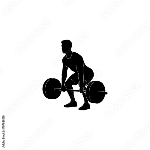 Deadlift Exercise Silhouette