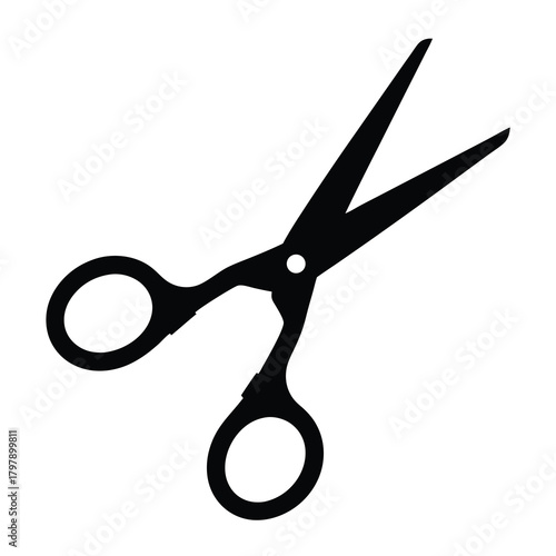 Sleek silhouette of scissors, a cutting edge tool, ready for precision work