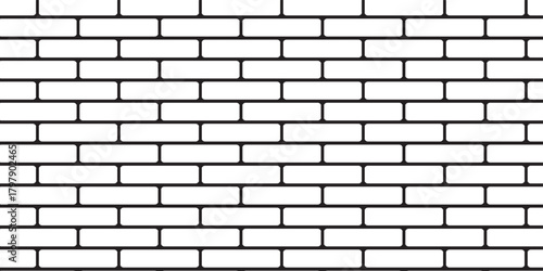 Seamless line brick concrete wall surface tiles. White brick wall texture and solid bricks seamless pattern background.	