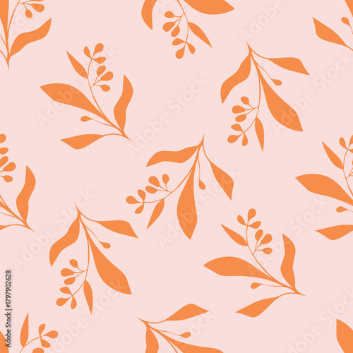 Abstract seamless floral pattern. Spring Trendy flowers print, Plant background, design for fabric, cloth design, covers, wallpapers, print, scrapbooking