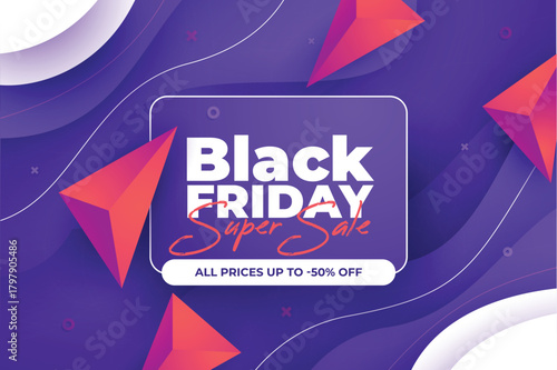 super sale gradient black friday vector design illustration
