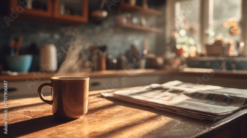 Morning coffee on a cozy table