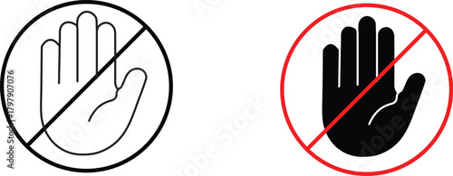 stop sign  icon vector graphic illustration  with white background flat hand made icon fill icon .