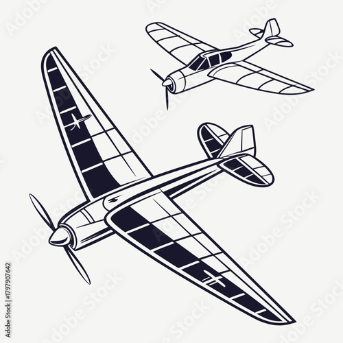 Vintage Airplane Illustrations