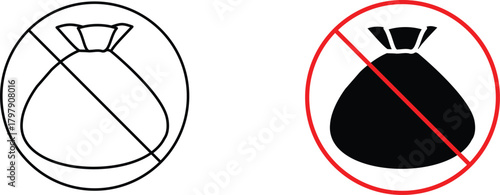No garbage  icon vector graphic illustration  with white background flat hand made icon fill icon .