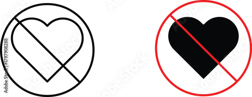 no love  icon vector graphic illustration  with white background flat hand made icon fill icon .
