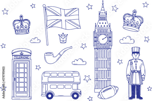 Vector art of london icons collection