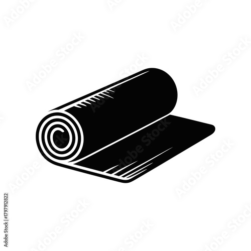 yoga mate isolated on white