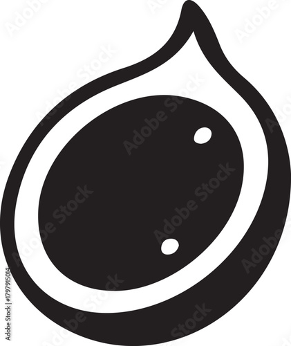 Simple Seed or Nut Icon: Healthy Food, Planting, and Organic Ingredient Symbol