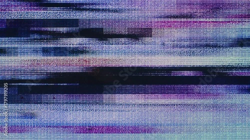 grungy MiniDV tape glitch texture featuring horizontal dropouts, chroma noise, and distorted scanlines. The image shows characteristic analog-digital interference typical of MiniDV footage errors