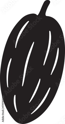 date fruit flat vector silhouette	