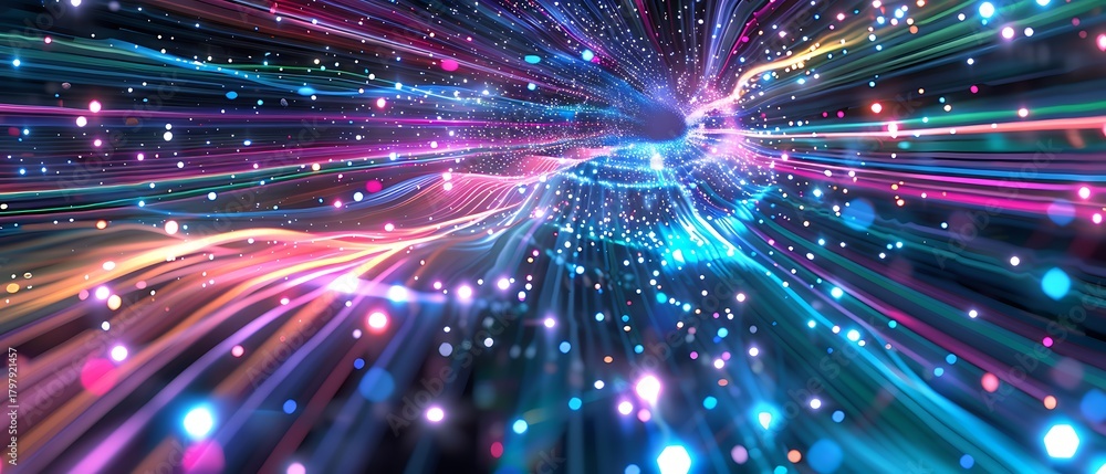 Fototapeta premium Semi Abstract Multiplexing Ultimate Consolidation Pristine Separation