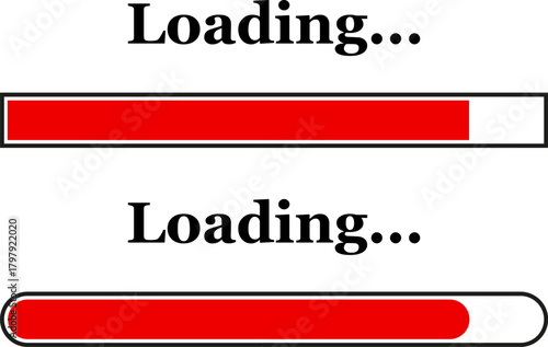Red Loading Progress Bars