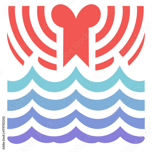 vector illustration of an abstract blue background