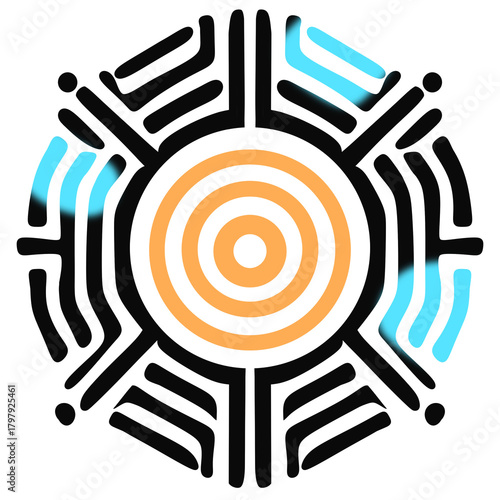 circle of floodlights