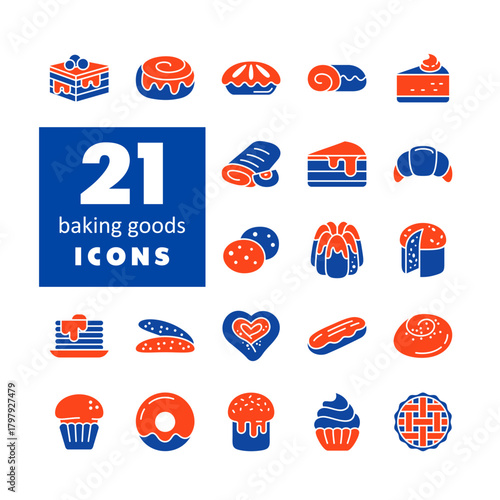 Bakery Products and Pastries Icons