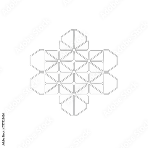 Minimalist flat vector honeycomb inspired control grid with repeating hexagonal modular cells on a clean white background, symbolizing structured bio 
