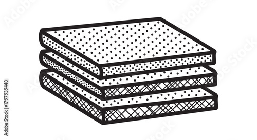 ## **7. Microfiber cloths outline icon vector**
