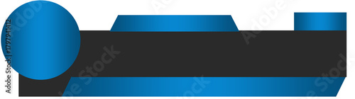 Free Download Blue and black lower third with sleek dual-tone strip, clean rectangular shape and smooth gradient finish, perfect for news tickers, digital presentations, and polished on-screen identity bars - GFXLoad