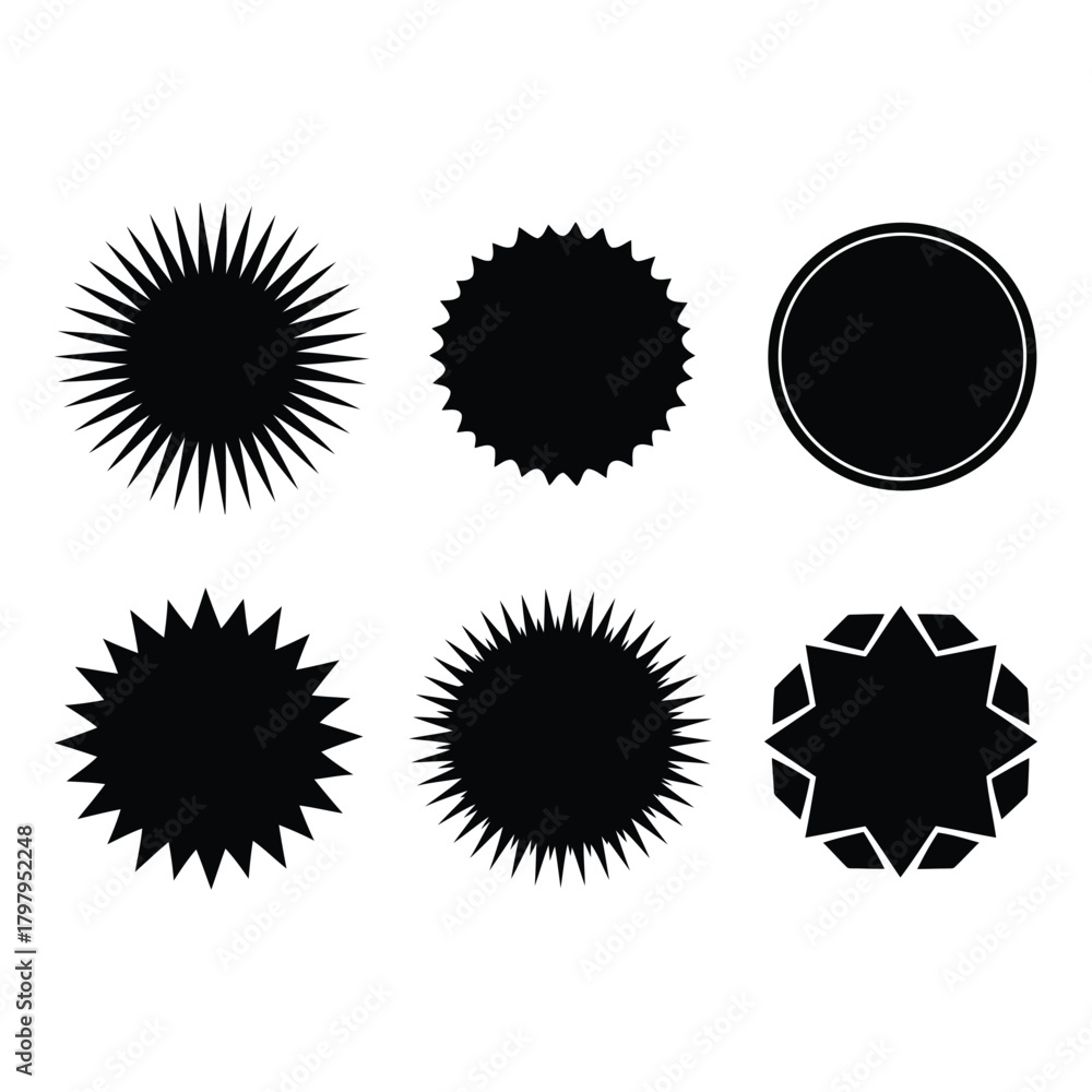 Fototapeta premium Starburst shapes