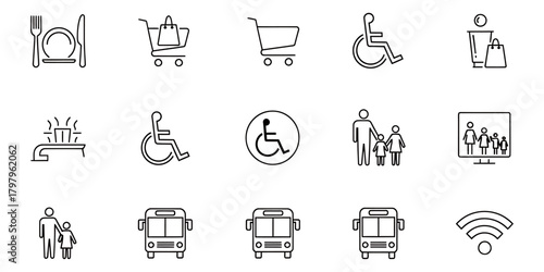 Essential public service and life icons