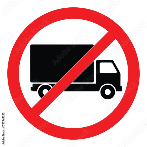 No trucks allowed sign
