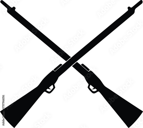 Crossed Rifles Silhouette