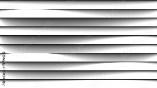 Abstract white horizontal lines with shadows creating a modern minimalist background texture design