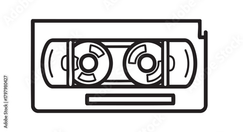 ## **41. VHS tape outline icon vector**
