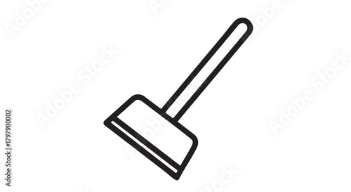 ## **16. Algae scraper outline icon vector**
