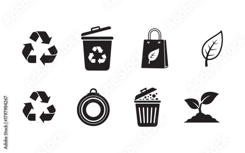 Set of ecology icons