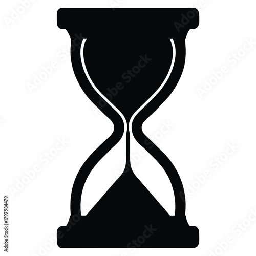 Silhouette of Hourglass Timer for Measuring Time and as a Decoration Object