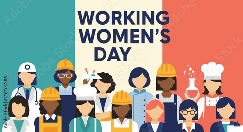 Diverse working women celebrating international women's day and their contributions across various