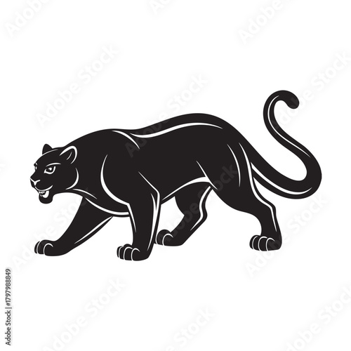 Panther Stealth Predator Dark Silhouette Design