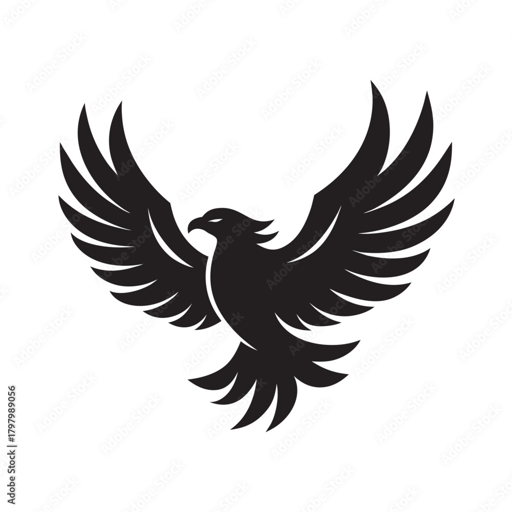 Fototapeta premium Majestic Eagle Royal Flight Silhouette Graphic