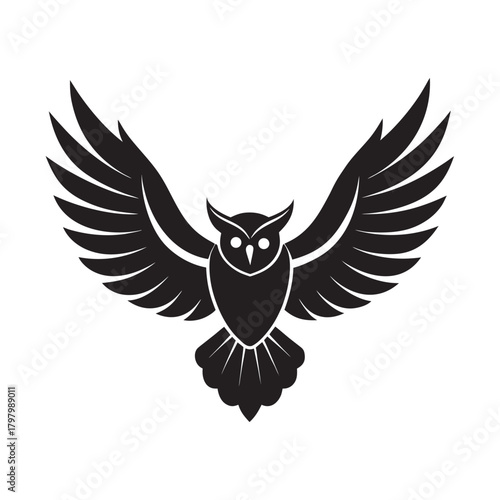 Majestic Owl Forest Glide Silhouette Artwork