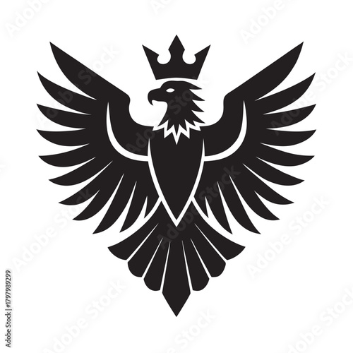 Imperial Eagle Heraldry Mark Regal Silhouette