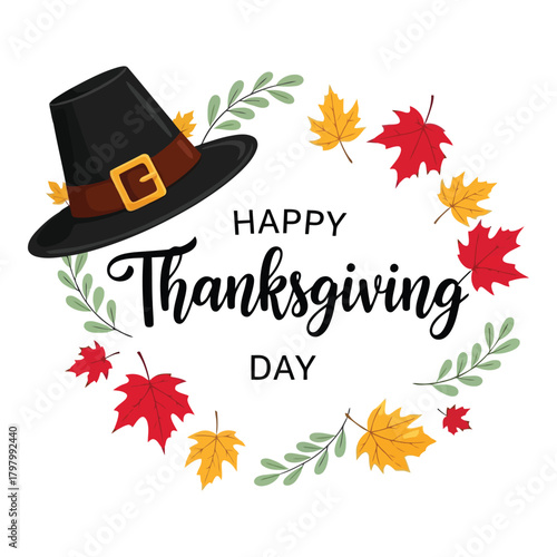 Thanksgiving day wreath