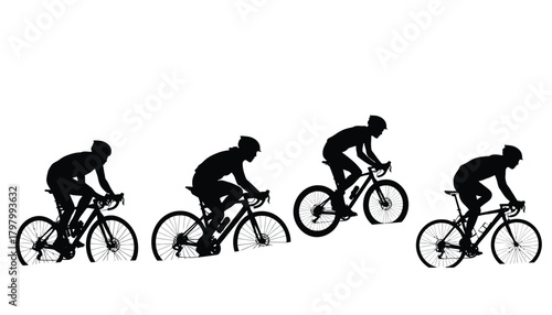 Cycling sport silhouette pack