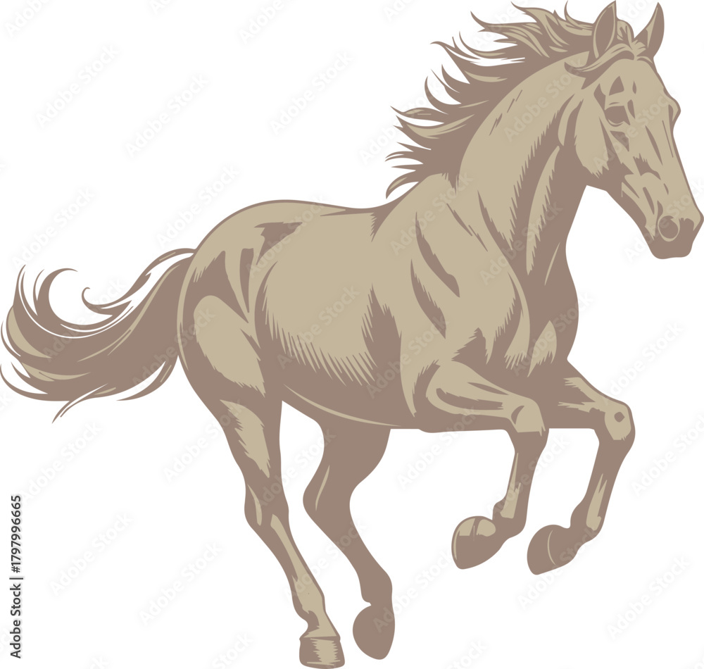 Fototapeta premium Buy Green Horse Graphic Design - Unique Rearing Equestrian Art