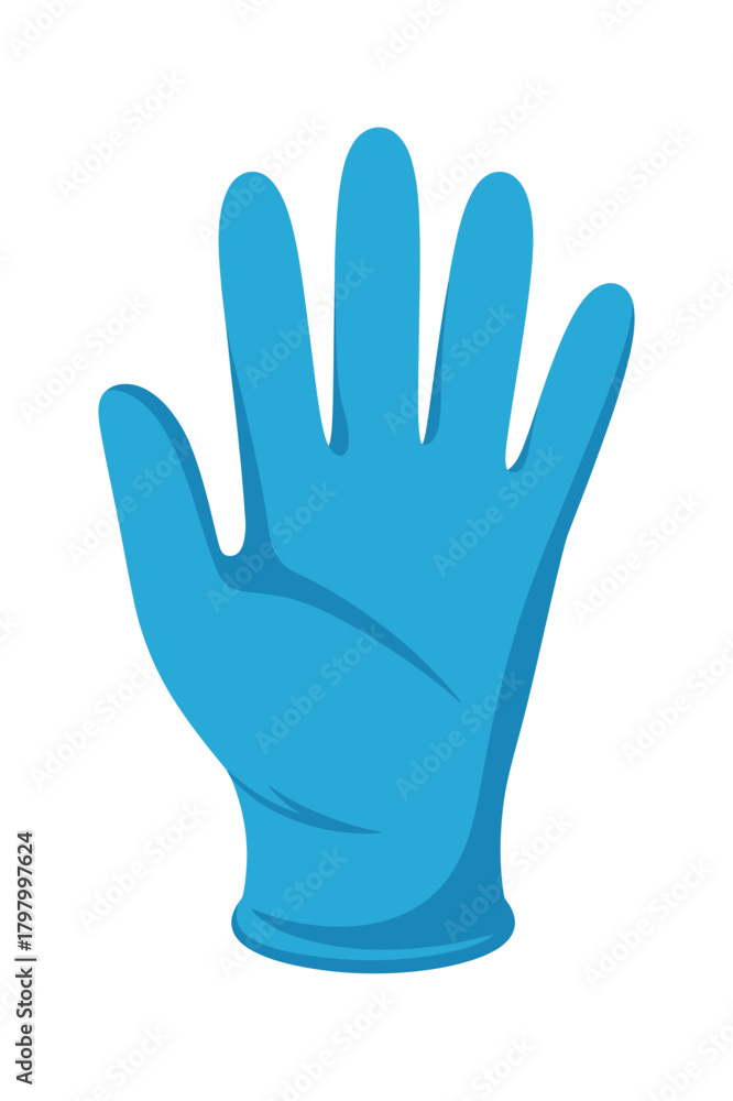 Obraz premium Blue medical gloves on transparent background