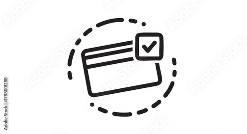 ## **49. Subscription payment method selector outline icon vector**
