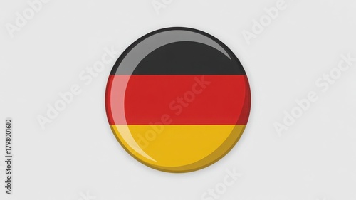 German flag badge with its iconic black, red, and yellow colors Free Download German flag badge with its iconic black, red, and yellow colors - GFXLoad