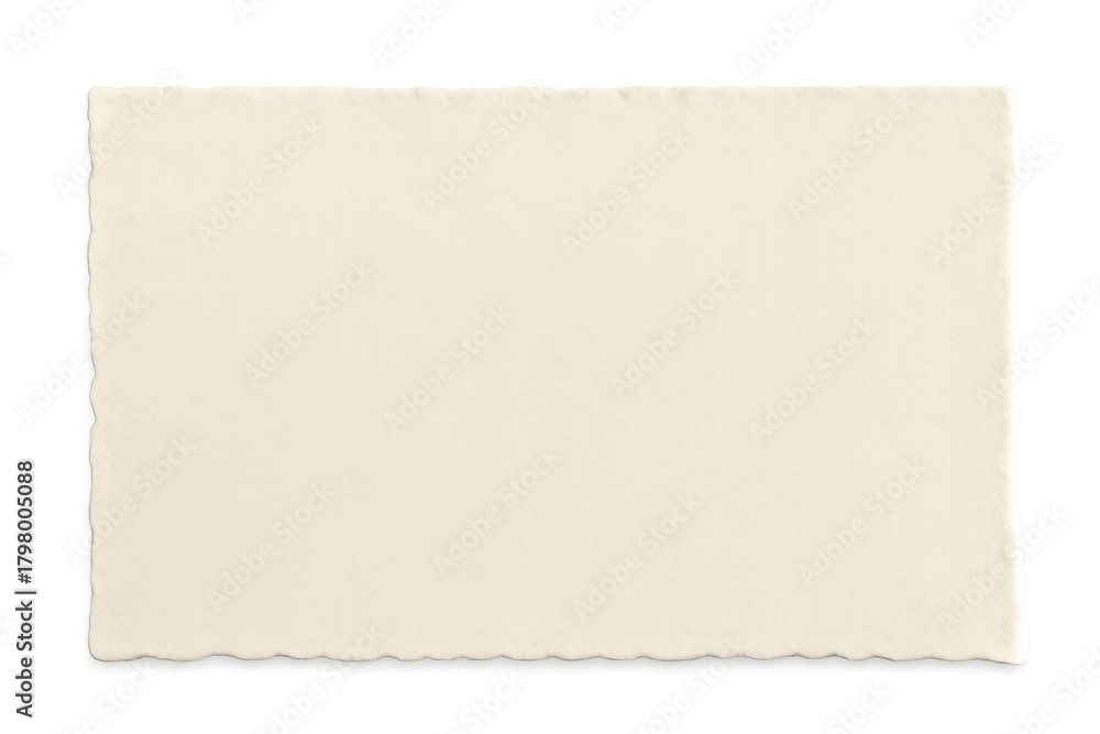 Fototapeta premium Blank old vintage paper card with deckle edge and textured surface, providing a transparent background